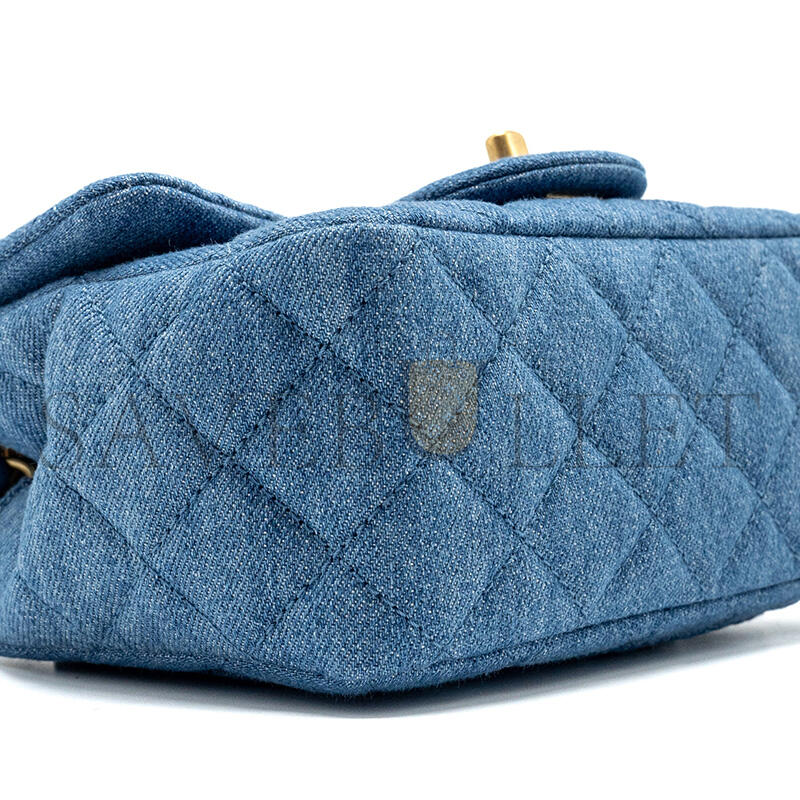 CHANEL MASTER MINI DENIM FLAP BAG AS1786 (18*13*7cm)